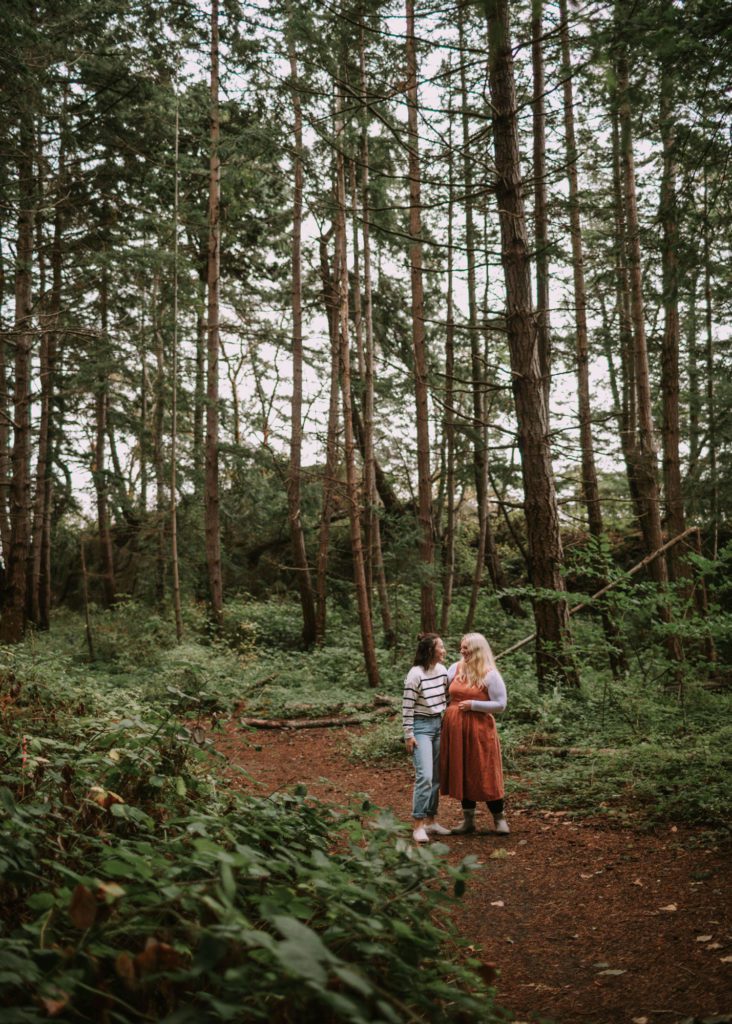 Same-sex beach engagement session