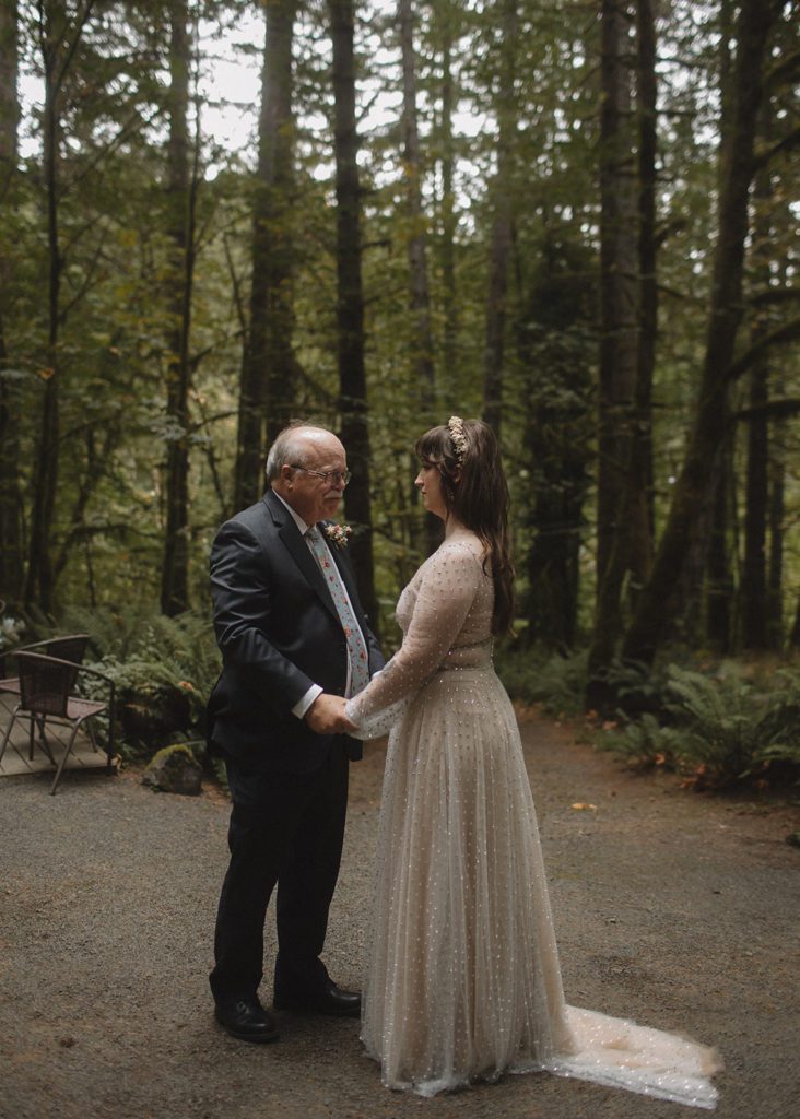 Emotional first look with dad