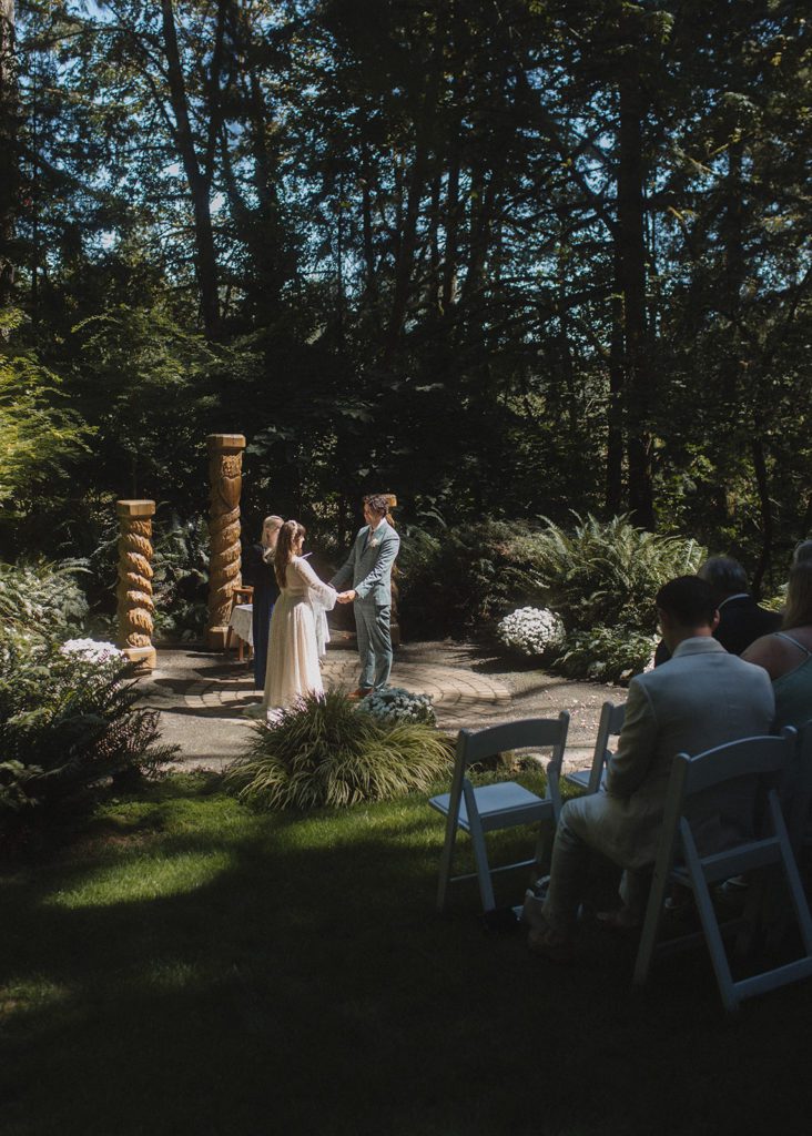 Ceremony at Dancing Deer Mountain wedding